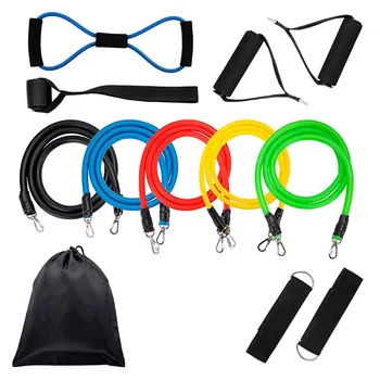 

12Pcs Pilates Latex Tubing Expanders Exercise Tubes Practical Strength Resistance Band Sets Fitness Equipment