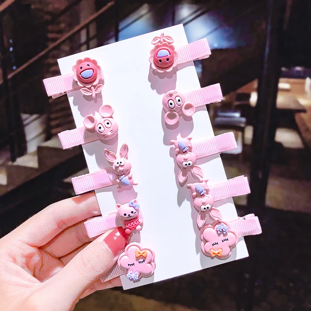 10PCS/Set New Girls Cute Cartoon Ice Cream Unicorn Hair Clips Kids Lovely Hairpins Headband Barrettes Fashion Hair Accessories 26