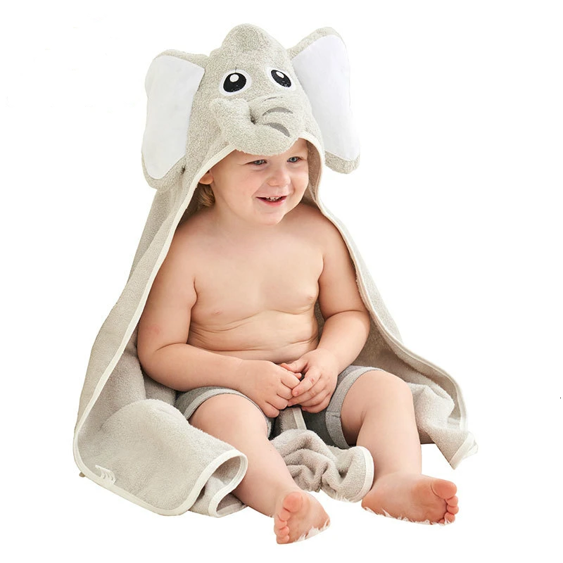 Cute Animal Baby Bath Towel Soft Cotton Towels Bathroom Cartoon