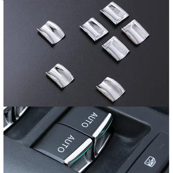 

ABS 7 Pcs Car Interior Door Window Lift Switch Button Cover Trim Stickers For Honda Civic 10th 2016 2017 2018 Chrome Accessories