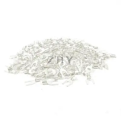 

1000pcs 5.3mm Cable Connector Copper Lug Non-insulated Fork Terminal