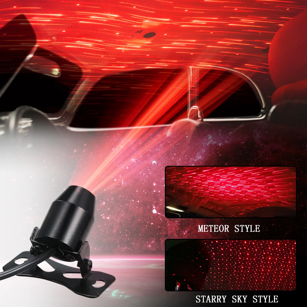 

Universal USB Plug Mini LED Car Roof Star Night Lights Projector Light Interior Atmosphere Lamp Car Styling