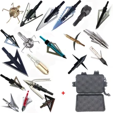 6pcs Box Head Arrows Broadheads for Hunting and Archery Apply To Composite Bow and Crossbows and Recoil Shooting Arrowheads