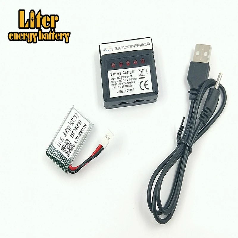 3 7 V 400mAh 702030 25C Li Po батарея с 1in5 зарядное устройство набор для Eachine E55 FQ777 FQ17W Hubsan H107 X11C