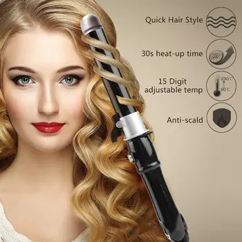 

360 degree rotating automatic curling iron Tourmaline Ceramic Technology LCD Digital Display 30S Fast Heating