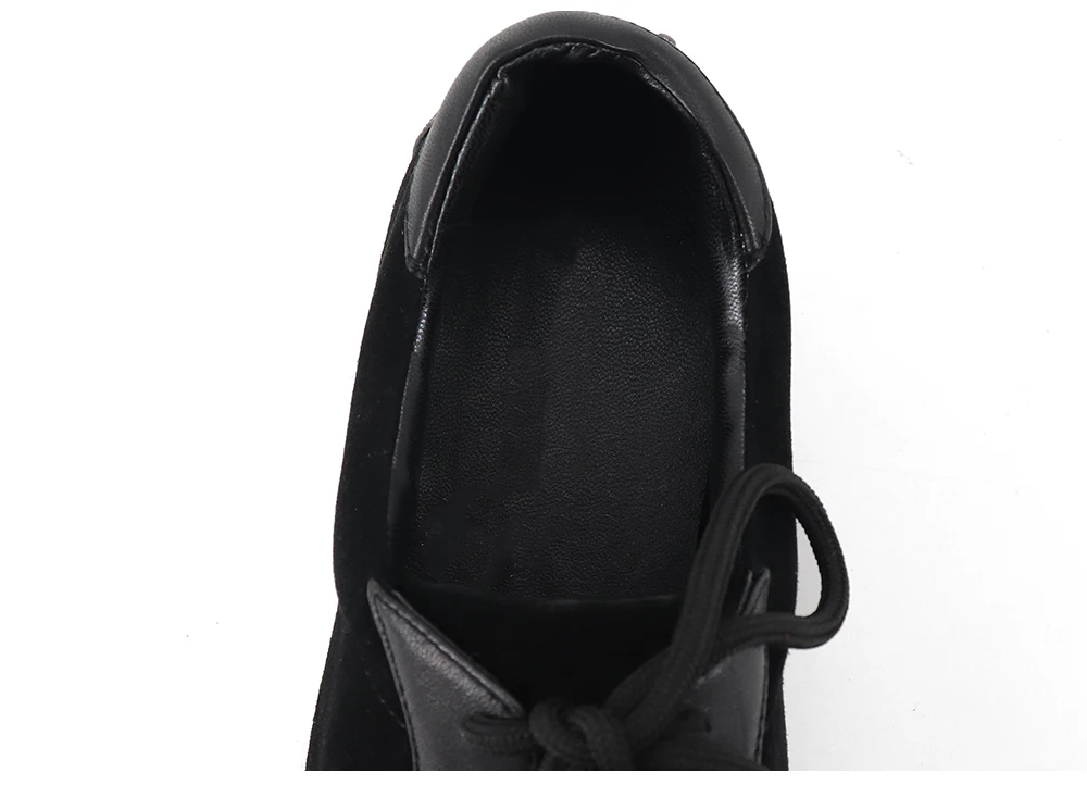 JSI/Женская обувь на плоской подошве со шнуровкой; детская замшевая Лоскутная обувь с острым носком; повседневная женская обувь на массивной платформе; сезон весна-осень; JC294