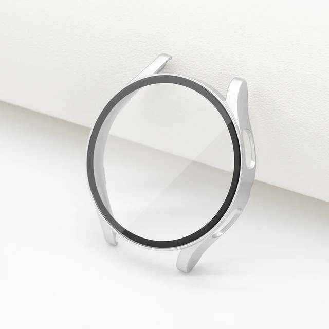 Case+Glass Cover for Samsung Galaxy Watch 4 40mm 44mm PC Matte Case Protective Bumper Shell Watch Accessories 2021 New Sliver