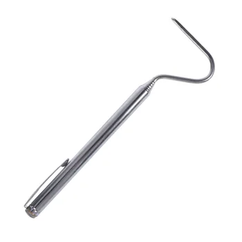

Stainless Steel Snake Hook Retractable Professional Reptile Herp Tool (68cm)