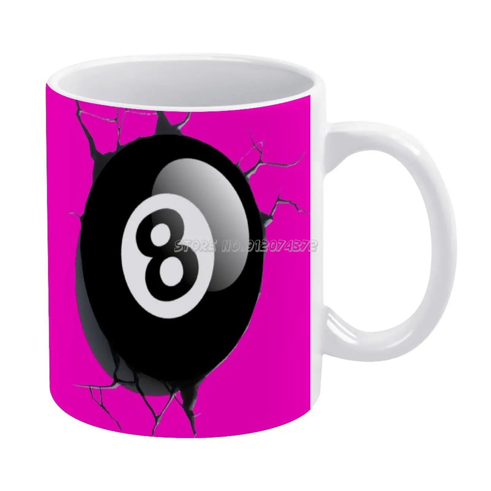 Eight Ball Coffee Mugs Ceramic Personalized Mugs 11 Oz White Mug Tea