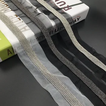

1Yard Beaded Chain Silver Fringe Trimming Lace Ribbon Scrapbooking Applique Embellishment Sewing Renda For Wedding Dress
