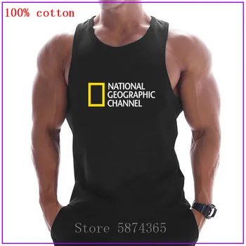 

NATIONAL GEOGRAPHIC CHANNEL Style Mens Tank Tops Bodybuilding Vest Sleeveless Tops Slim Fitness