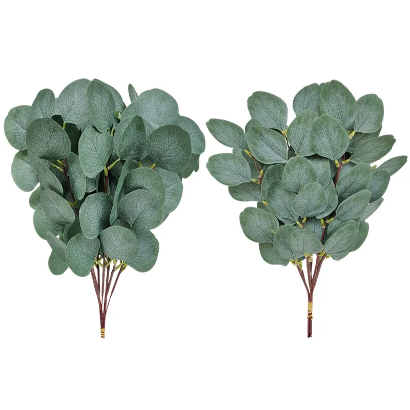 5pcs Artificial Eucalyptus Plants Small Branches wedding DIY Flower Arrangement Accessories Silk Green flower leaf Home Vase flowerpot Decor (9)