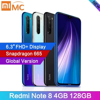 

Global Version Xiaomi Redmi Note 8 48MP 4 Cameras 4GB RAM 128GB Smartphone Snapdragon 665 Octa Core 6.3" FHD Screen Mobile phone