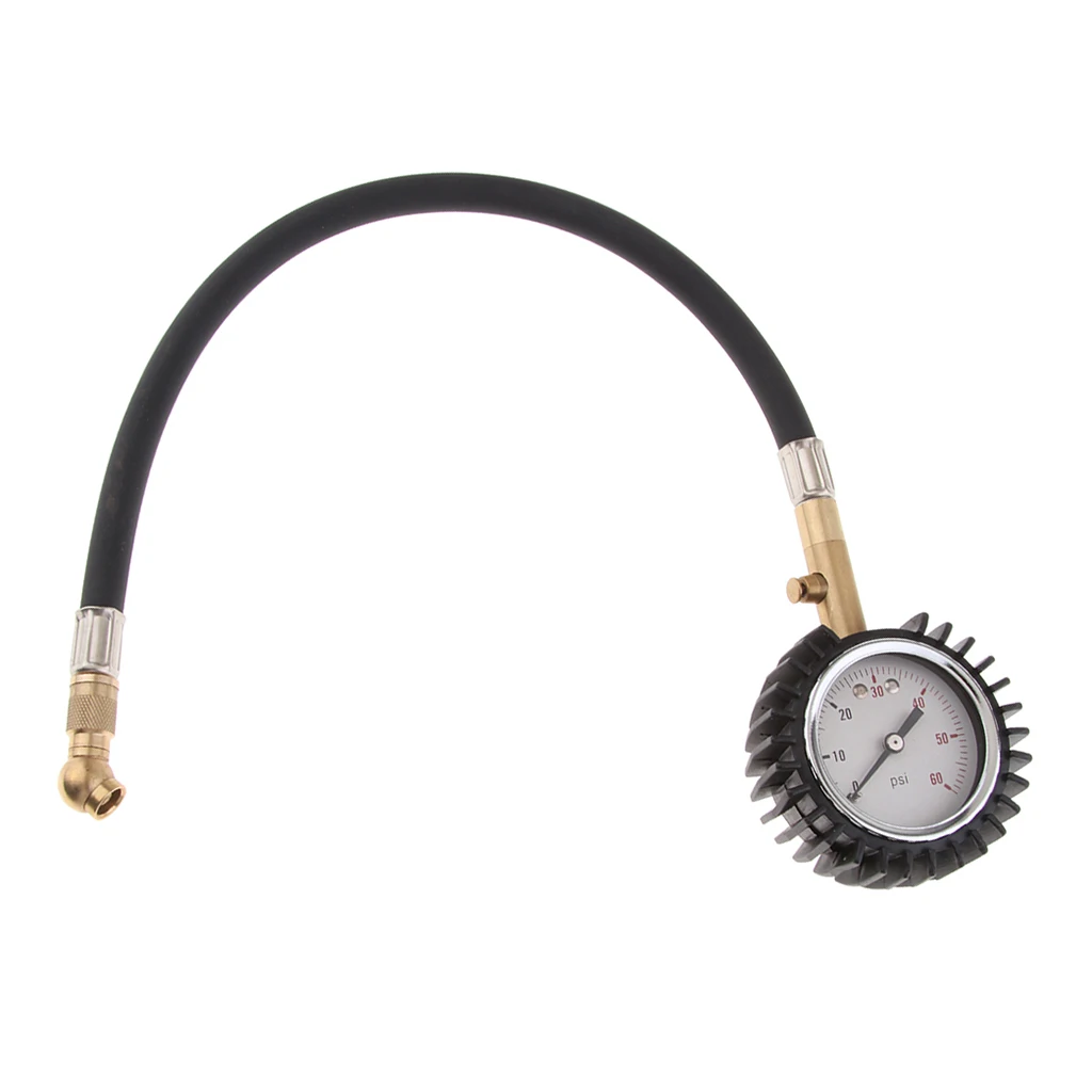 Tyre Air Inflator Pressure Gauge 0-60Psi for Motorcycle Car Motorbike Truck