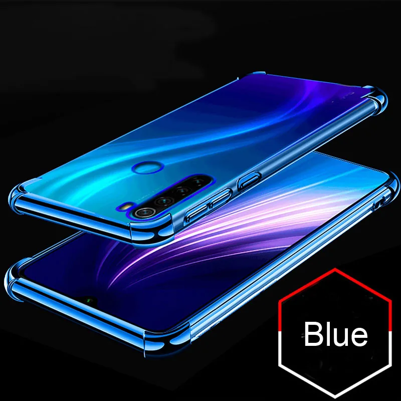 Синий цвет для Xiao Redmi Note 8 чехол подушки безопасности буфера полная защита чехол для Xiao Redmi Note 8 ТПУ противоударный задняя крышка