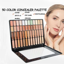 VERONNI 50 Color Makeup Full Cover Foundation Corretive Long Lasting Face Contouring Cosmetics Kit Camouflag Concealer Palette