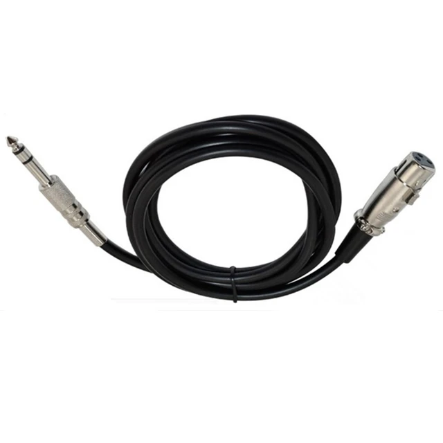 Stereo audio cable XLR 3-pin male to TRS jack 6.3mm male 3m