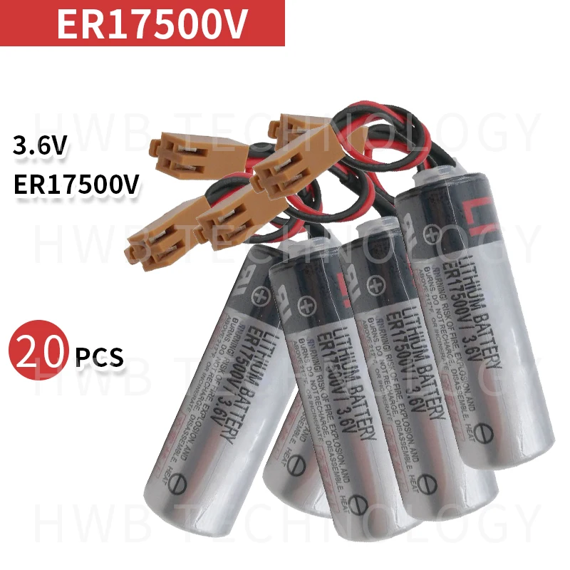 20 шт./лот 100% Новый оригинальный для ER17500V 3 6 V PLC литиевый аккумулятор батареи с