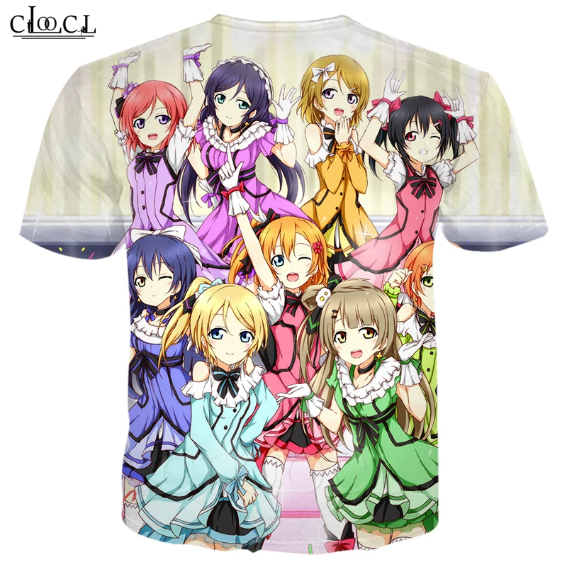 Модная женская и мужская футболка Love Live аниме с 3D принтом кофта коротким рукавом