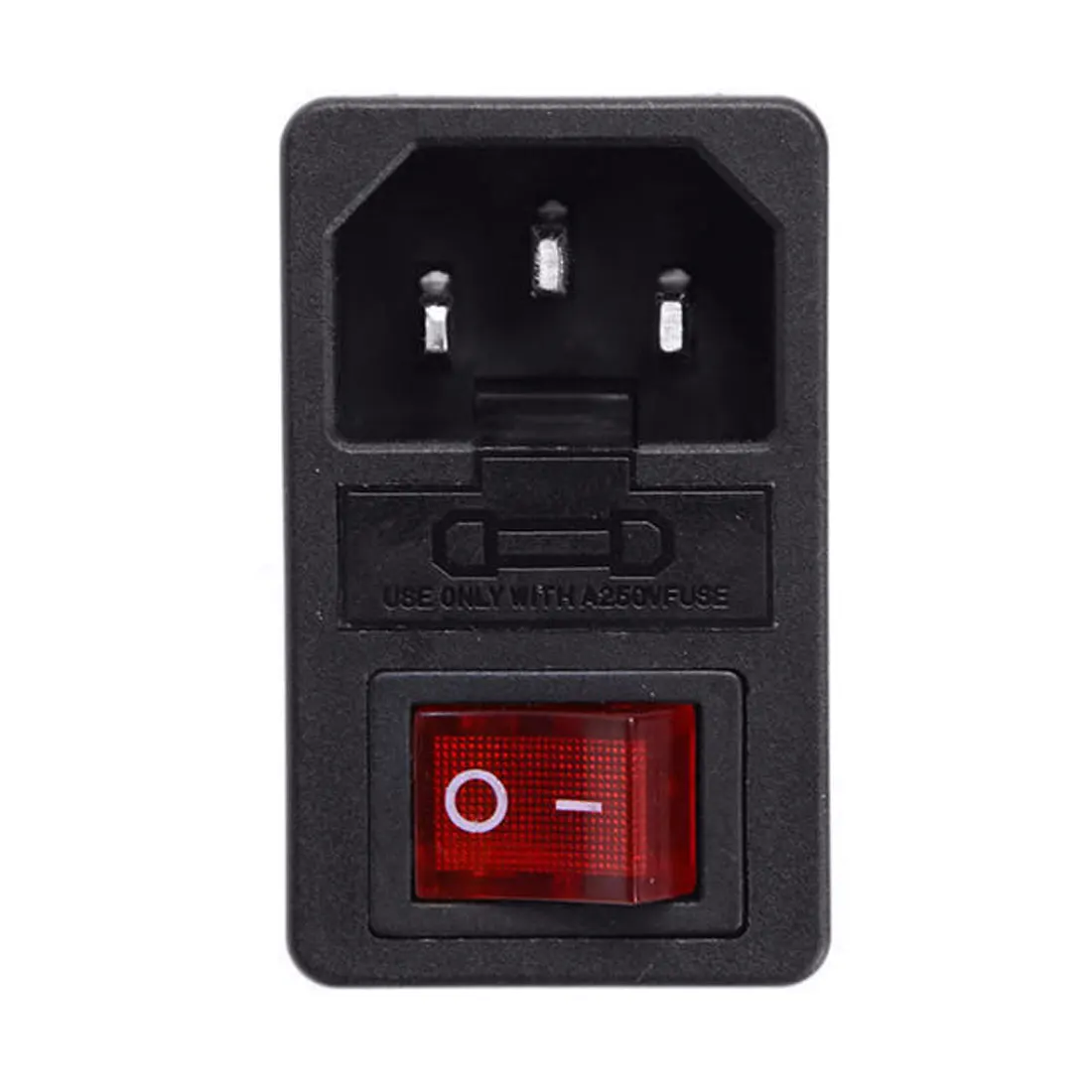 IEC 320 C14 Inlet Power Socket Fuse Switch Power socket red light power rocker switch connector plug power socket