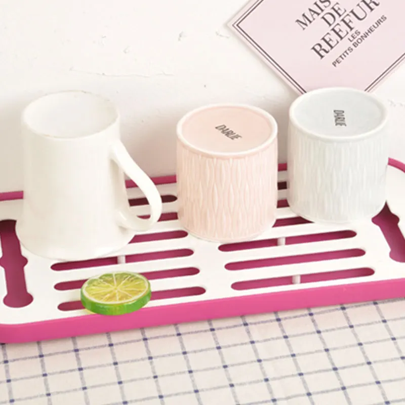 Practical Convenient Drainage Rack Multi-Function Kitchen Dishes Double Layer Drainage Tray Fruit Storage Water Drain Shelf n n