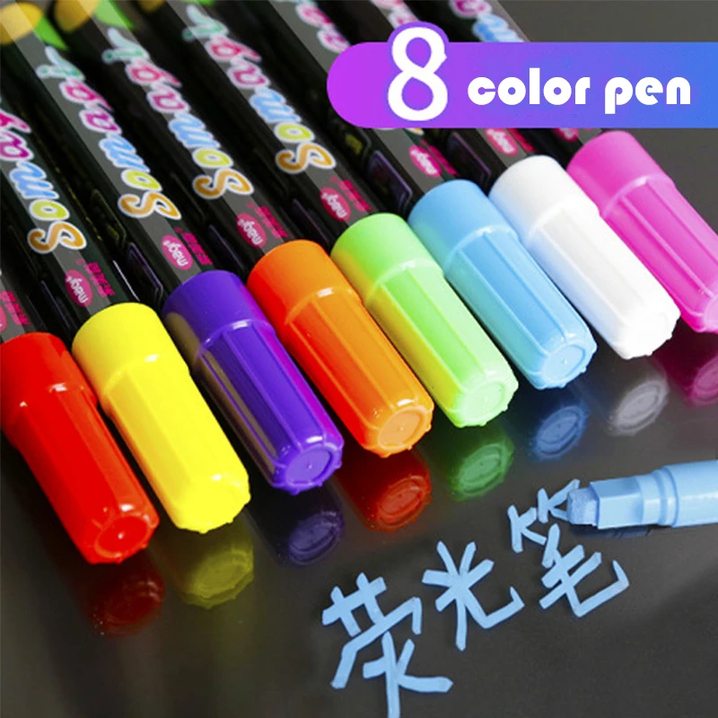 

0.7/3/6/10/15mm Liquid Chalk Marker Pens Set Highlighter LED Writing Board Blackboard Glass Window Pen Painting Art Markers