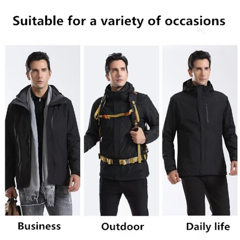 New winter men Outdoor Camping Hiking Jacket 2 Pcs 9 Colors Size M - 4XL High Quality Clothes Outdoor windbreaker Windproof coat