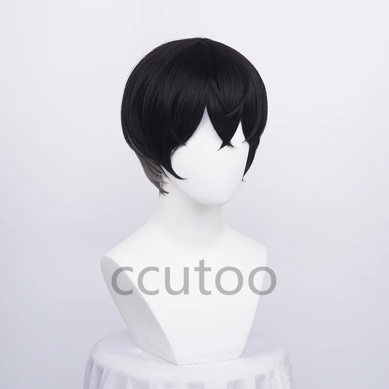 Resistentes ao Calor + Peruca Chifuyu Matsuno Perucas Tóquio Revengers Cinza Preto Gradiente Cosplay Anime Sintéticas Boné 2 High Quality Apliques e perucas