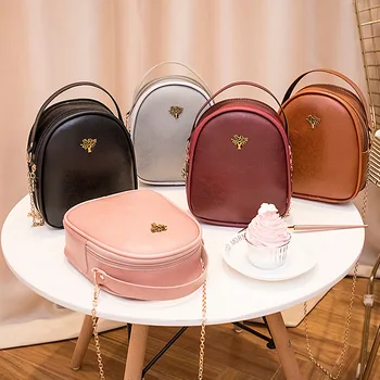 

NEW Geometrical Circular Women Shoulder Bag Leather Women's Crossbody Messenger Bags Female Round Ladies Handbag Girls