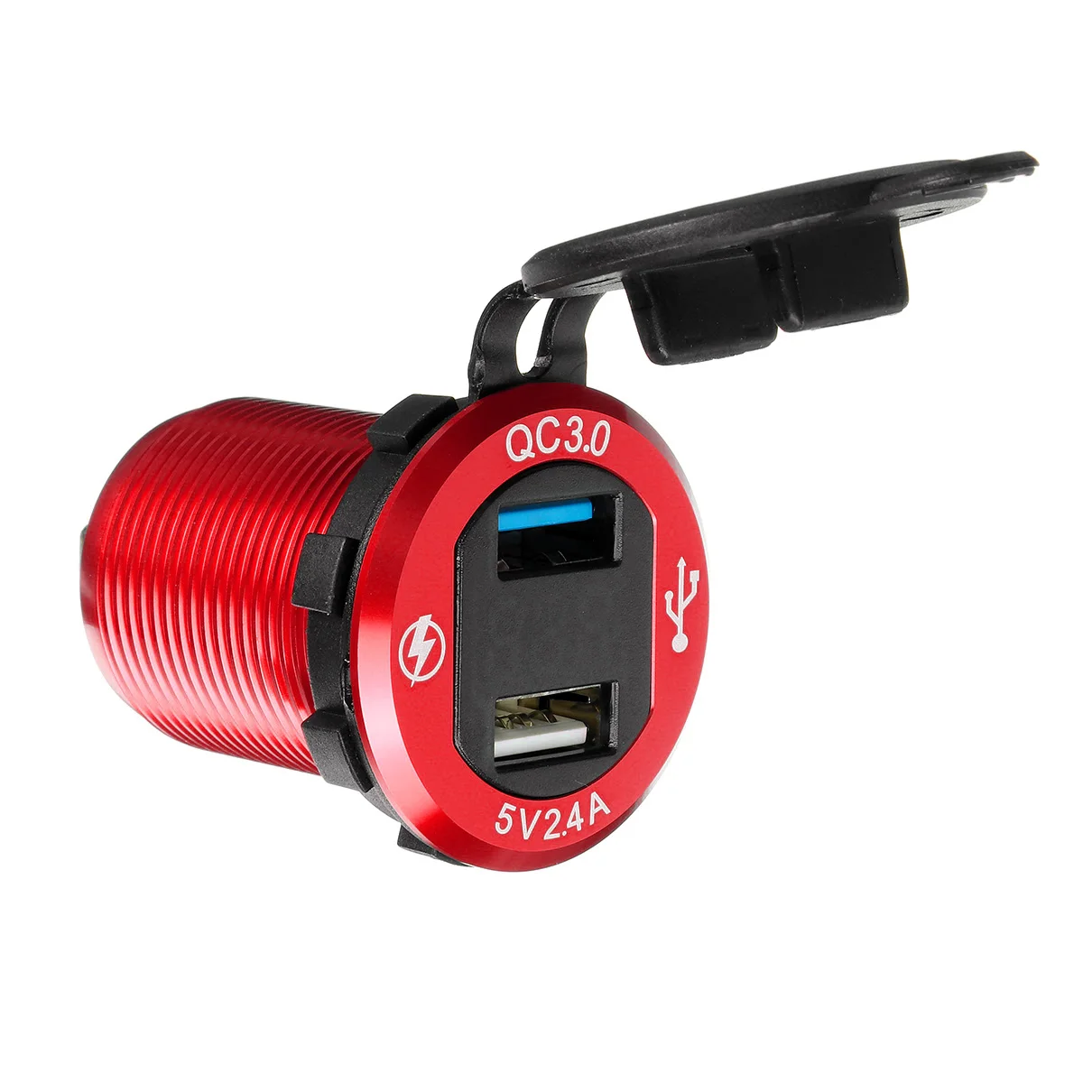 QC3.0 двойной 2 USB порт мотоциклетное автомобильное зарядное устройство гнездо для мобильного телефона зарядное устройство 2 порта розетка прикуривателя
