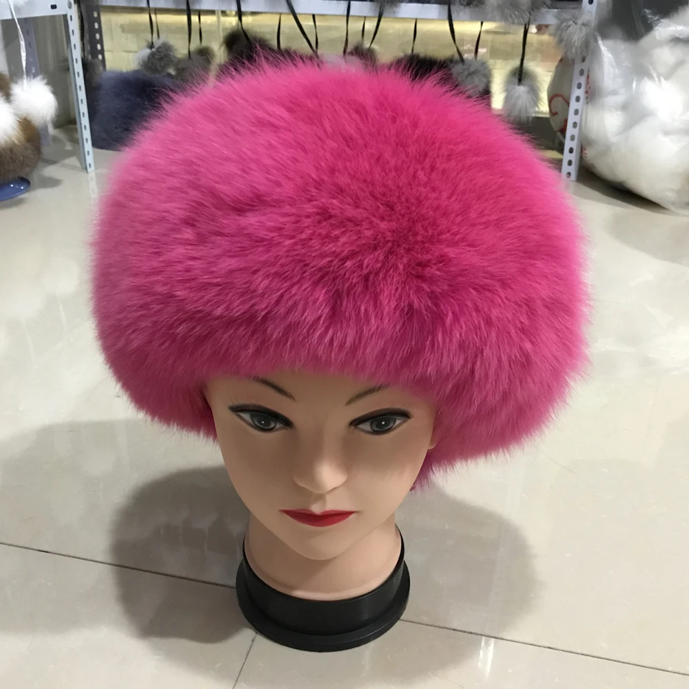 Мода для женщин и девочек Sombrero De Piel De Zorro Invierno ruasia Sombrero De Piel De Zorro Real De Las Mujeres De Calidad