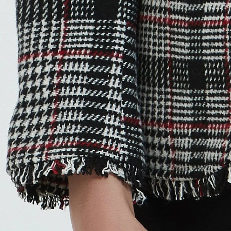 Dressnow, высокое качество, женские зимние плотные твидовые клетчатые куртки, пальто, зимняя куртка с длинным рукавом, пальто, женская твидовая куртка, верхняя одежда