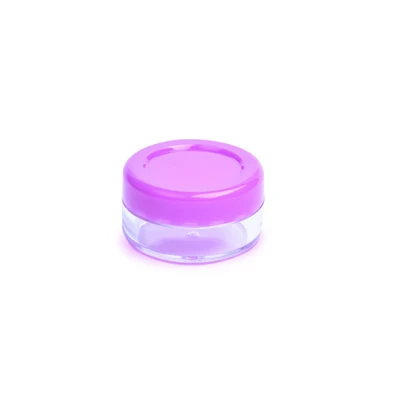Purple 100x10 г пустой образец пластиковый контейнер для крема Jar прозрачные банки с цветной винтовой крышкой косметическая бутылка мини маленькая пластиковая банка - Цвет: Purple