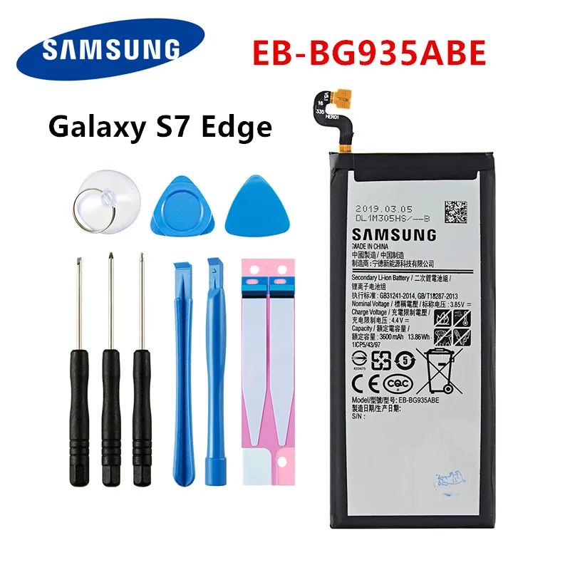 SAMSUNG Orginal EB-BG935ABE 3600mAh Battery for Samsung Galaxy S7 Edge SM-G935 G9350 G935F G935FD G935W8 +Tools | Мобильные телефоны
