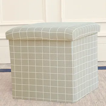 

Printed square with lid folding storage stool change shoes stool-Polar bear (Large)