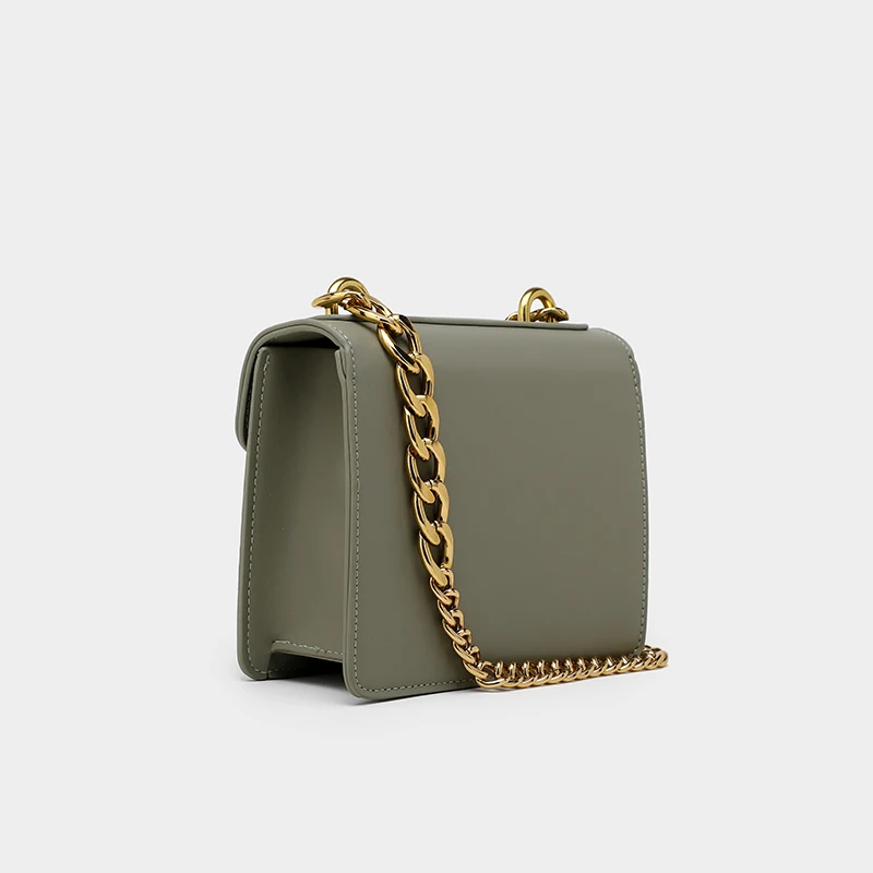 Koop Mini Lederen Crossbody Tassen Voor Vrouwen 2019 Groene Keten Schouder Tas Dame Reizen Portemonnees en Handtassen Cross Body Bag