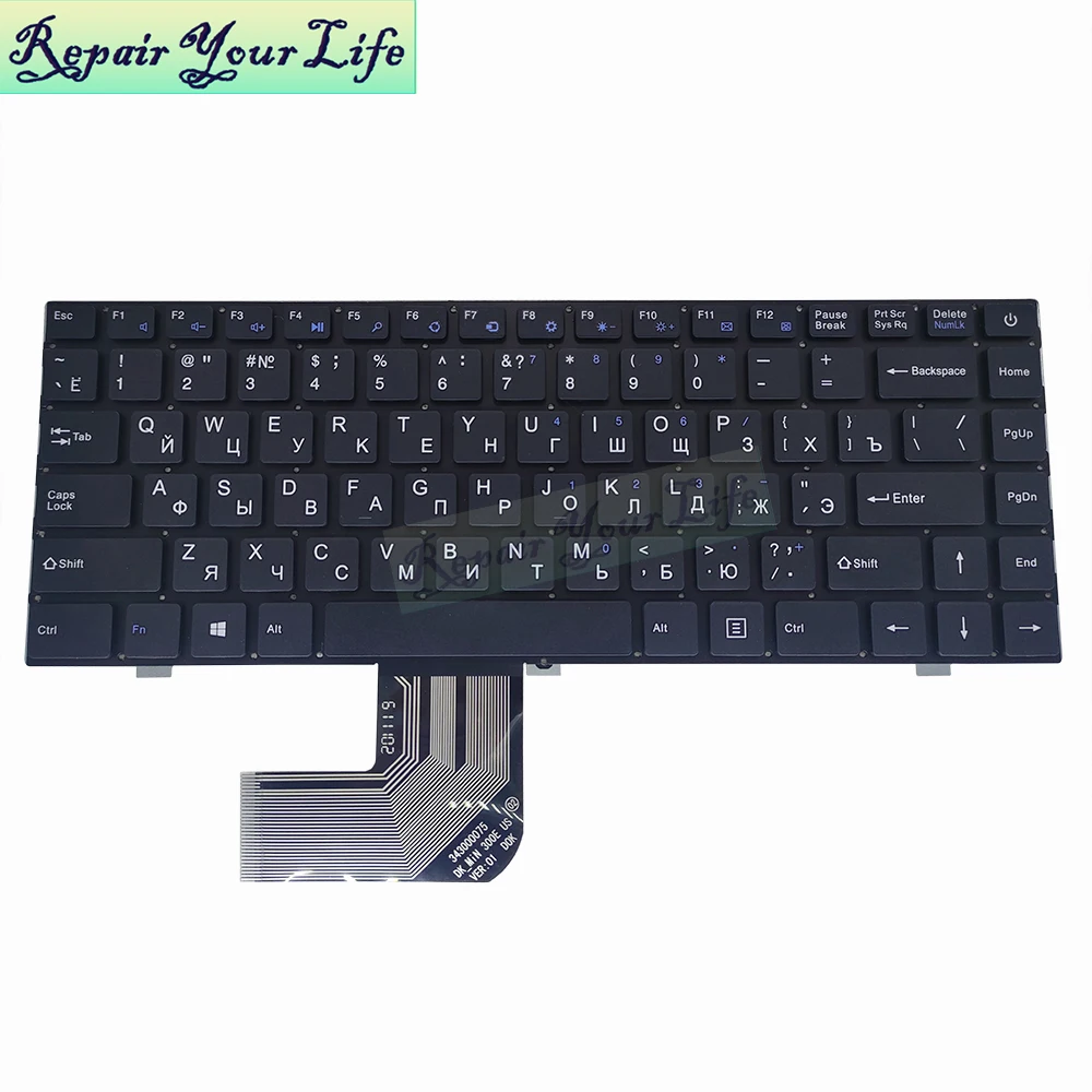 Английский (США) Русская клавиатура для Teclast F7 14 1 ДК-мини 300E PRIDE-K2381 K2790 343000075 ру
