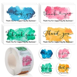 Carte de remerciement vierge avec motif aquarelle, enveloppe autocollante adaptée aux Occasions d'affaires, cartes de remerciement pour fête de mariage 