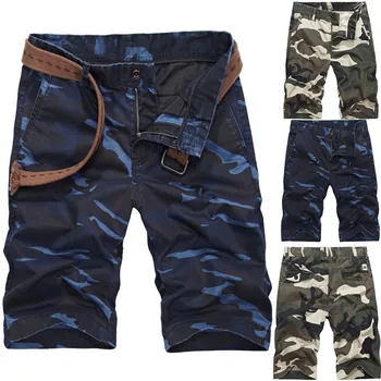

Summer Multi-pocket cargo Shorts Fashion Men Casual Camouflage cotton Military Loose Tooling Shorts Plus Size No Belt 11.21