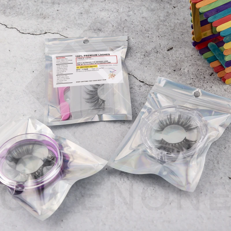 Оптовая продажа упаковочные коробки для ресниц идея голографический лазер с