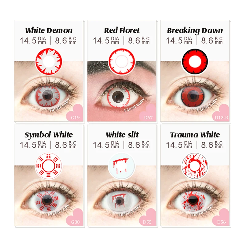 

Trauma Big Eye Makeup Contact lens Soft ColorContact Lenses 1 Pair=2PCS for Eye Color Lens Cosplay