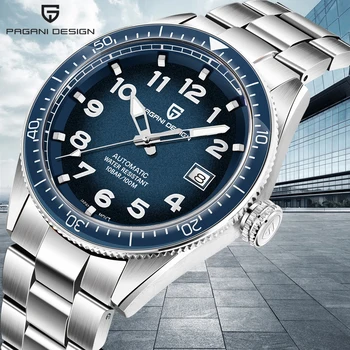 

PAGANI DESIGN Luxury Business Men Automatic Watches Classic Sapphire Stainless Steel Mechanical Watch Men Waterproof Sport Watch