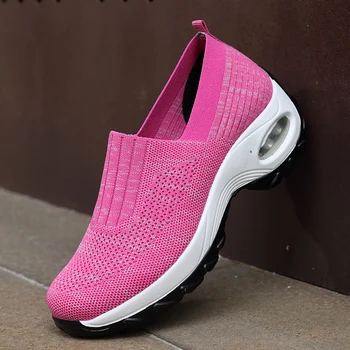 

Women's Vulcanized Shoes 2020 Fashion Women Sneakers Light Plus Size 42 Mesh Breathe Casual Sport Shoes Comfortable Flat Shoes
