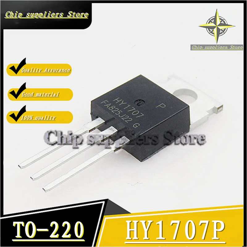10PCS// HY1707P TO-220 HY1707 70V/80A MOS FET Nwe Fine materials 100%quality | Электронные компоненты и