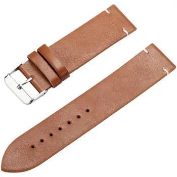 

Watch Band Faux Leather Straps Watchbands 18mm 20mm 22mm Watch Accessories Men Brown Black Brown Yellow Belt Band Bracelet DOM