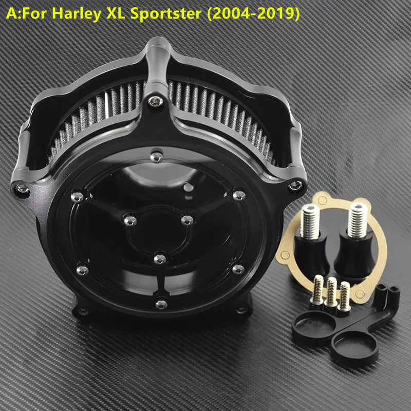 Мотоцикл воздухоочиститель Впускной системы фильтр для Harley Touring-up XL Sportster 91-17 13-14 FXSB FXSBSE 13-14 Touring 00-07 - Цвет: Gray A