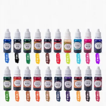 

Ten Colors/set of Odorless Halo Dyeing Resin Drip Set High Concentration Color Pigment Oily Epoxy Resin Handmade Art Colorant