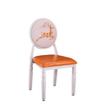 

European retro chair single to do old table chair iron restaurant home creative makeup stool back nail shop chair