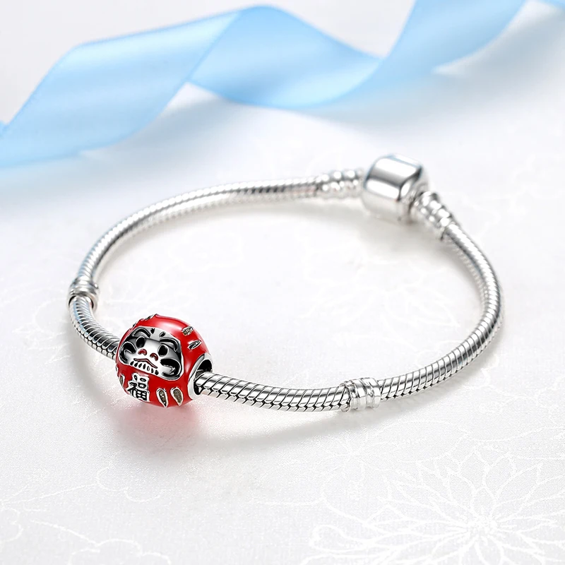 925 Sterling Silver Charms Beads Original Japanese Akita Inu Dog Doll Charm  Fit Pandora Bracelets Bangles Diy Jewelry For Women