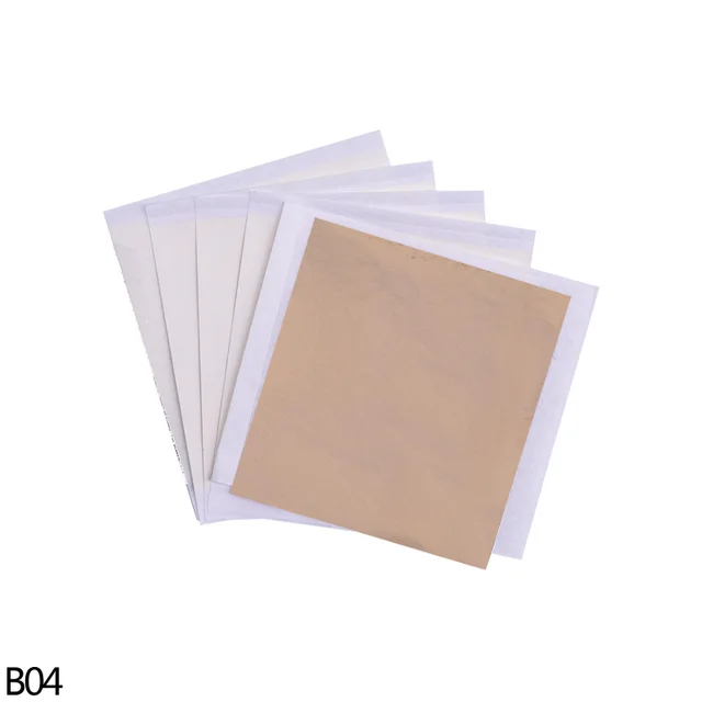 100pcs 8*8.5cm Gold Silver Copper Foil Paper Gilding DIY Craft Decoration Art Craft Paper Aluminium Foil Paper Cake Decoration B04